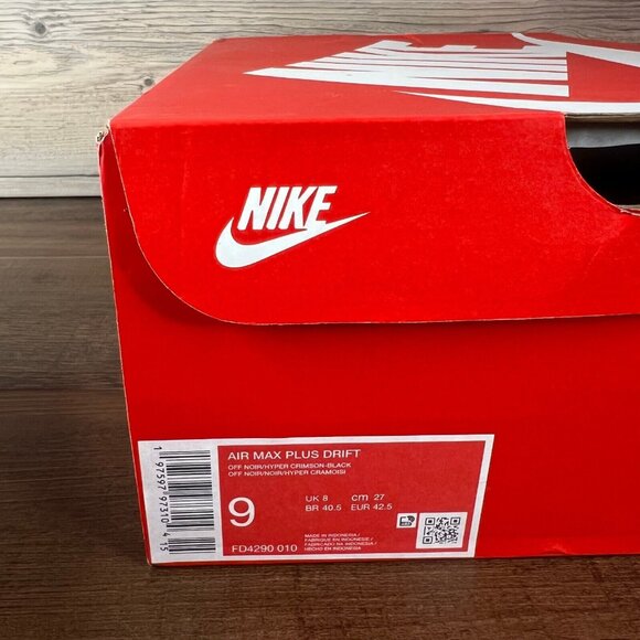 Nike Air Max Plus Drift Black Dragon Red Mens Size 9 Hyper Crimson FD4290 010 - Picture 10 of 10